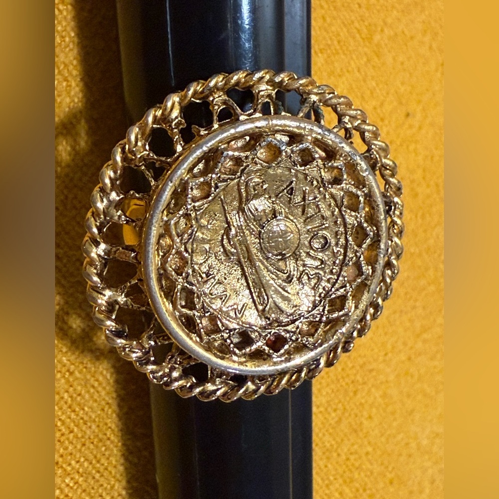 Gold Coin-Inspired Statement Ring vintage